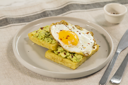 Gluten-free Potato Waffle Avocado Toast